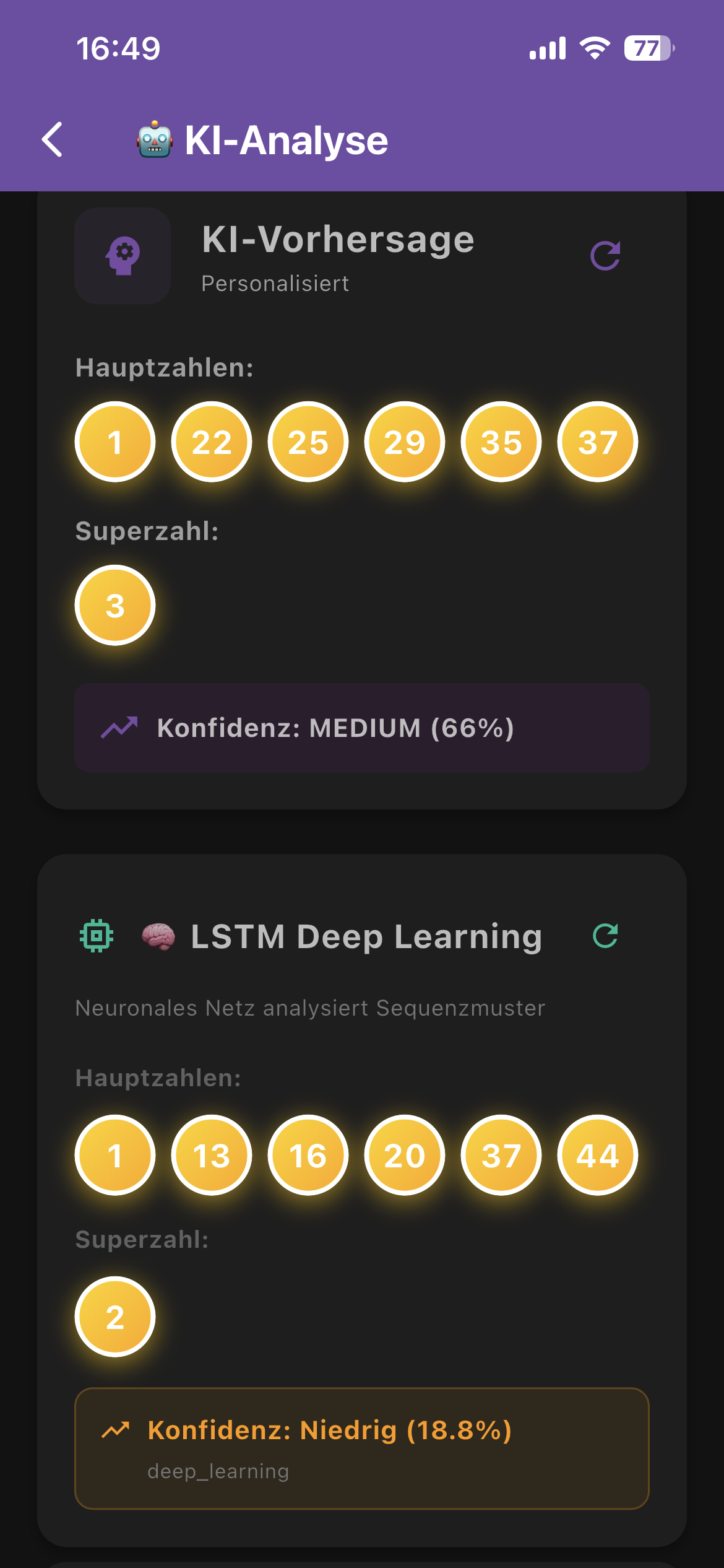 KI-Analyse Screenshot